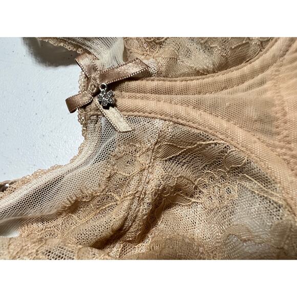 Wacoal Beige Unlined Lace Bra 34D - Picture 4 of 4
